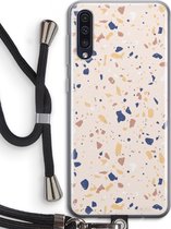 Case Company® - Samsung Galaxy A50 hoesje met Koord - Terrazzo N°23 - Telefoonhoesje met Zwart Koord - Bescherming aan alle Kanten en Over de Schermrand