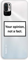 Case Company® - Xiaomi Redmi Note 10 5G hoesje - Your opinion - Soft Cover Telefoonhoesje - Bescherming aan alle Kanten en Schermrand