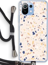 Case Company® - Xiaomi Mi 11 Lite hoesje met Koord - Terrazzo N°23 - Telefoonhoesje met Zwart Koord - Bescherming aan alle Kanten en Over de Schermrand