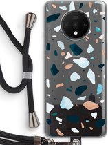 Case Company® - OnePlus 7T hoesje met Koord - Terrazzo N°13 - Telefoonhoesje met Zwart Koord - Bescherming aan alle Kanten en Over de Schermrand