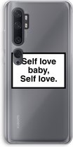 Case Company® - Xiaomi Mi Note 10 hoesje - Self love - Soft Cover Telefoonhoesje - Bescherming aan alle Kanten en Schermrand