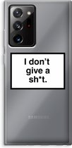 Case Company® - Samsung Galaxy Note 20 Ultra / Note 20 Ultra 5G hoesje - Don't give a shit - Soft Cover Telefoonhoesje - Bescherming aan alle Kanten en Schermrand