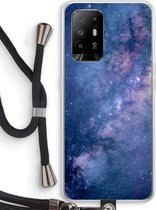 Case Company® - Oppo A94 5G hoesje met Koord - Nebula - Telefoonhoesje met Zwart Koord - Bescherming aan alle Kanten en Over de Schermrand