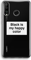 Case Company® - Huawei P30 Lite hoesje - Black is my happy color - Soft Cover Telefoonhoesje - Bescherming aan alle Kanten en Schermrand
