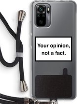 Case Company® - Xiaomi Redmi Note 10 Pro hoesje met Koord - Your opinion - Telefoonhoesje met Zwart Koord - Bescherming aan alle Kanten en Over de Schermrand