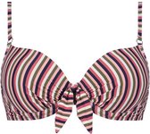 Sassy Stripe balconette bikinitop Meerkleurig, Roze, Groen maat 38B (75B)