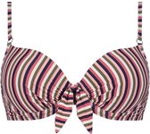 Sassy Stripe balconette bikinitop Meerkleurig, Roze, Groen maat 40D (80D)