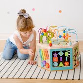 Teamson Kids Houten Activiteit Kubus - 7-in-1 - Baby Speelgoed - Kinderspeelgoed - Educatief Speelgoed