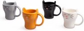 koffieset Meow! 90 ml keramiek 4 stuks