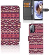 Coque pour téléphone portable Motorola Moto G31 | G41 Bookcase Violet Aztèque