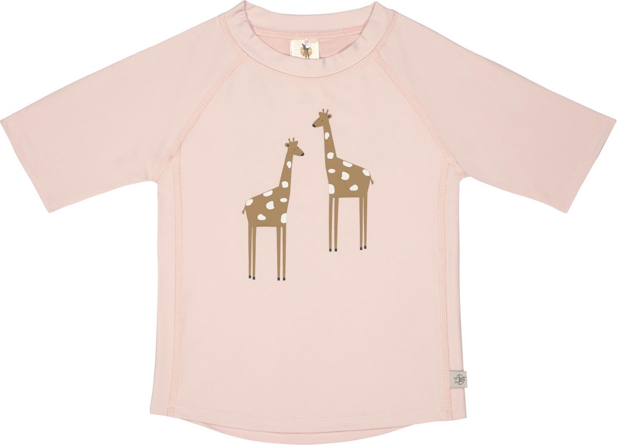 Lässig - UV - Shirt met korte mouwen voor kinderen - Giraffe - Poederroze - maat 62 - 68cm — afbeelding 5