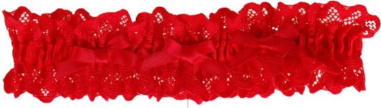 Jarretière dentelle rouge