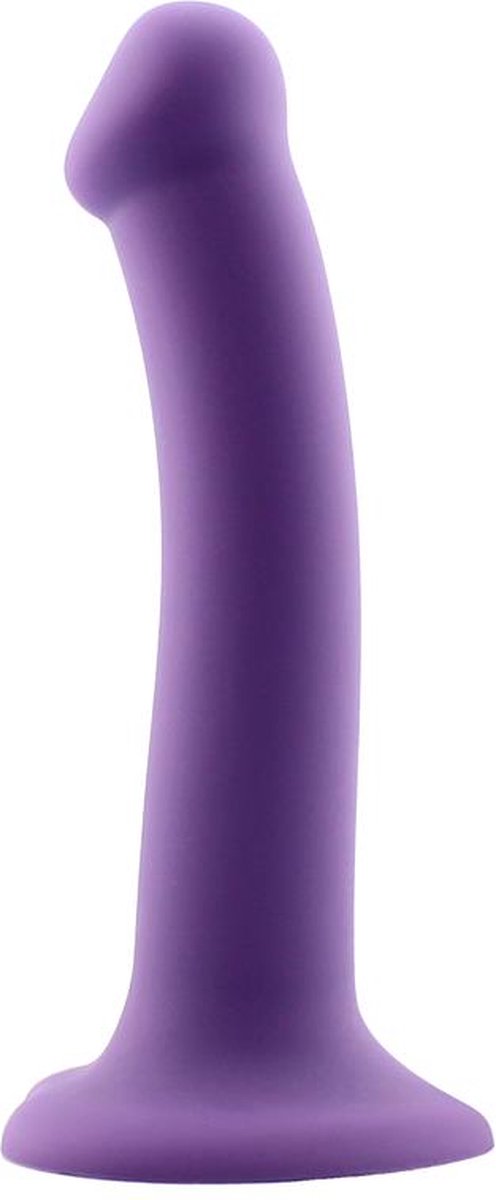 Goedkoopste ACTION flexibele dildo maat S - 16.5 cm - paars - zuignap - strap-on