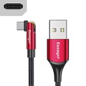 Essager Draaibare USB-C Kabel Fast Charge 180 Graden 1m Rood