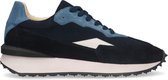 Sacha - Heren - Donkerblauwe leren sneakers - Maat 41