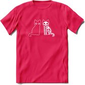 Cat Scan - Katten T-Shirt Kleding Cadeau | Dames - Heren - Unisex | Kat / Dieren shirt | Grappig Verjaardag kado | Tshirt Met Print | - Roze - XXL
