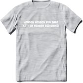 Kattenbediening - Katten T-Shirt Kleding Cadeau | Dames - Heren - Unisex | Kat / Dieren shirt | Grappig Verjaardag kado | Tshirt Met Print | - Licht Grijs - Gemaleerd - 3XL