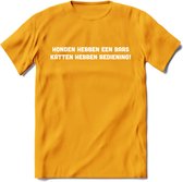 Kattenbediening - Katten T-Shirt Kleding Cadeau | Dames - Heren - Unisex | Kat / Dieren shirt | Grappig Verjaardag kado | Tshirt Met Print | - Geel - S