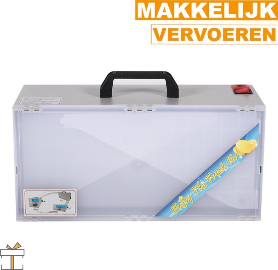 Professionele LED Airbrush Spuitcabine, Opvouwbaar met Hoge Dichtheid Filter, Draagbare Werkbank met Draaitafel, EU-stekker