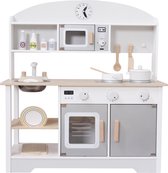 Toys Grijs Moderne Houten Kinderkeuken HC491072 - 26 x 68 x 72 cm - Speelkeuken