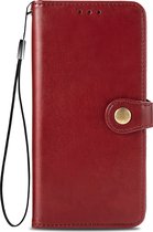 POCO X3 Pro Hoesje - Mobigear - Snap Button Serie - Kunstlederen Bookcase - Rood - Hoesje Geschikt Voor POCO X3 Pro