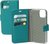 Mobiparts Saffiano Wallet Case Apple iPhone 13 Turquoise hoesje