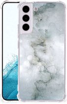 Stevige Telefoonhoesje Geschikt voor Samsung Galaxy S22 Telefoon Hoesje met doorzichtige rand Painting Grey