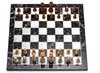Afbeelding van het spelletje Schaakbord met Schaakstukken, 45x45 Marmerlook Opvouwbaar Premium Houten Schaakset