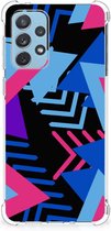 Telefoonhoesje Geschikt voor Samsung Galaxy A73 TPU Case met transparante rand Funky Triangle