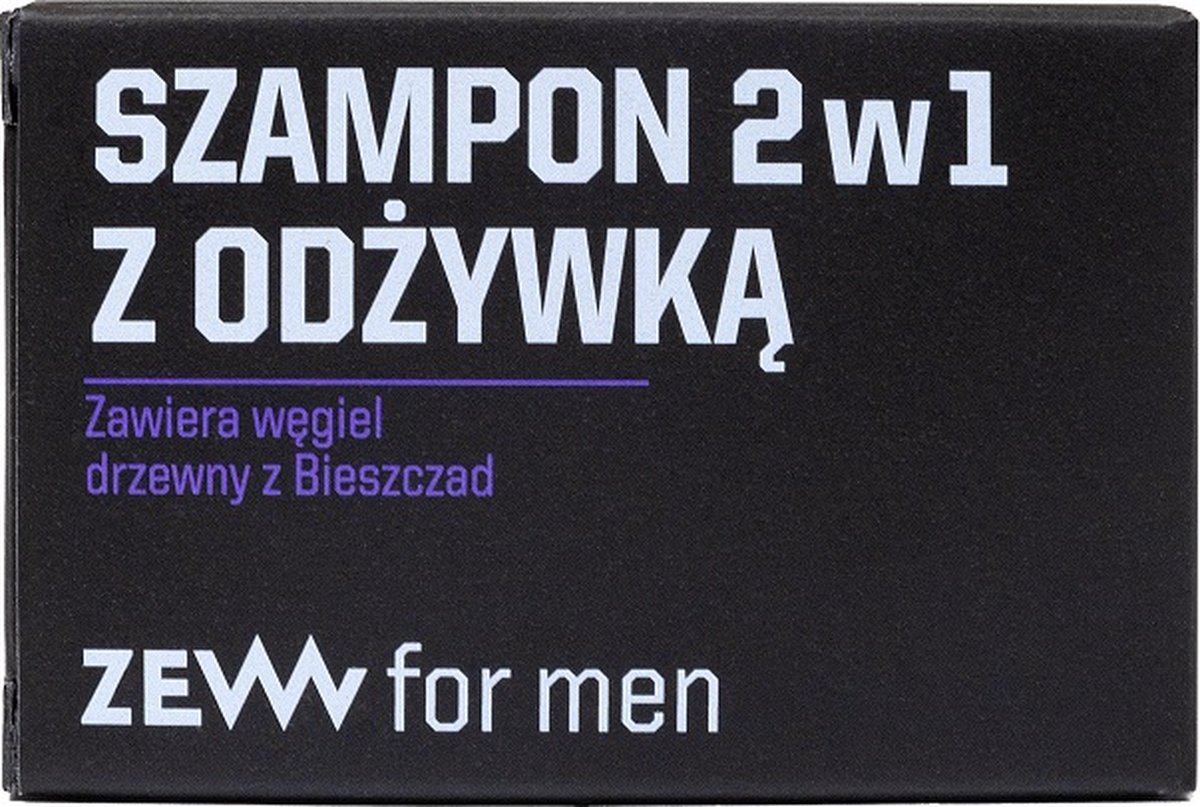 Shampoo 2in1 met conditioner met houtskool van Bieszczady 85ml