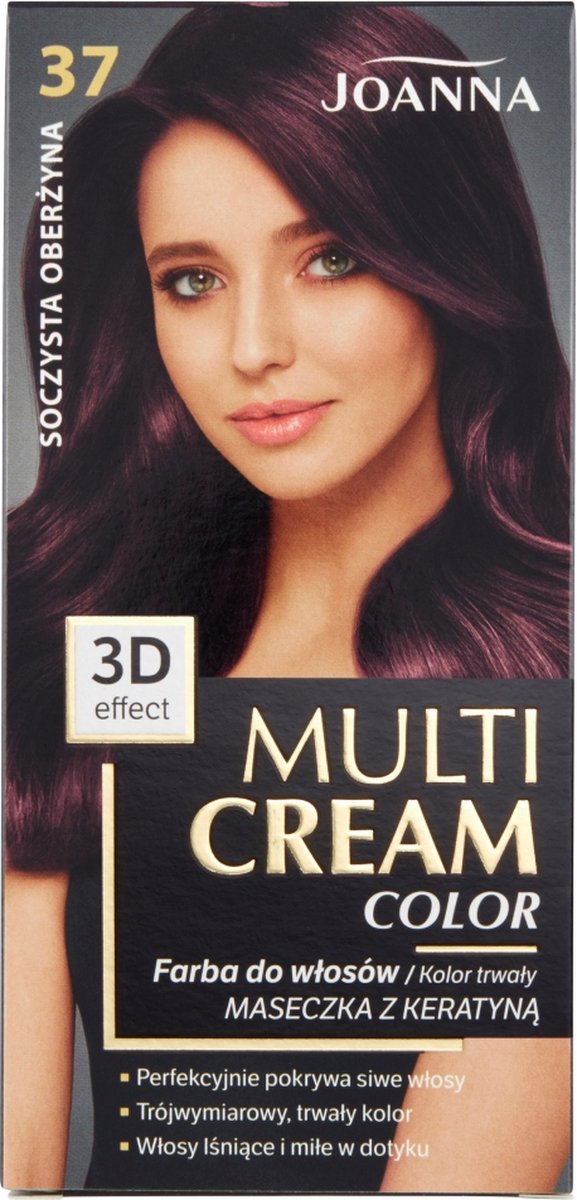 Joanna - Multi Cream Color Hair Dye 37 Juicy Aubergine