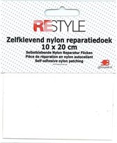 Restyle Zelfklevende Nylon Reparatiedoek 10 x 20 cm Wit