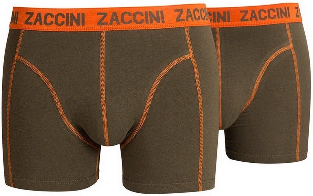 Zaccini - 2-Pack Boxershorts - Army - Oranje