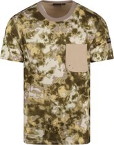 Napapijri - T-Shirt Camouflage Groen - Heren - Maat XL - Modern-fit
