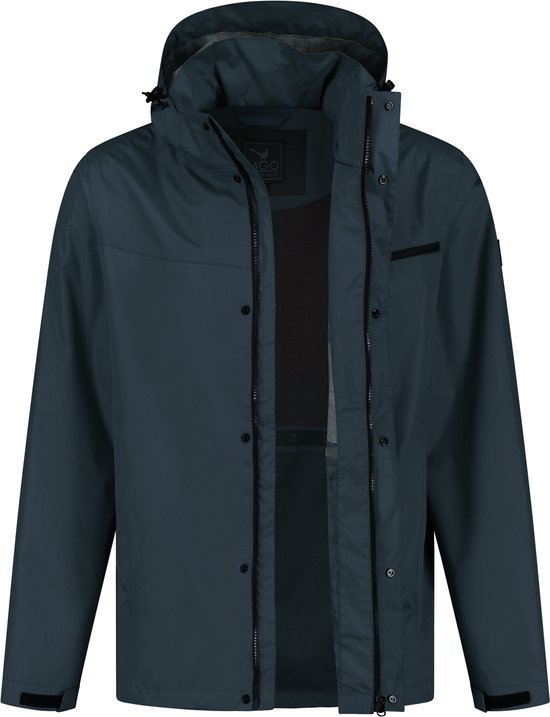 MGO Jack - Winddichte outdoorjas Heren - Waterdicht - Regenjas mannen - Navy Blauw - Maat M