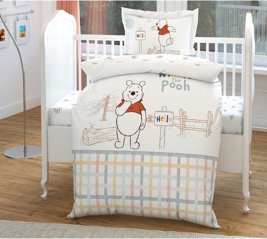 Winnie The Pooh & baby dekbedovertrekset 100x150cm