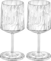 Wijnglas, 0.2 L, Set van 2, Organic, Transparant - Koziol | Club No. 9