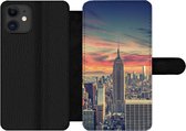 Bookcase Geschikt voor iPhone 11 telefoonhoesje - New York - Manhattan - Empire State Building - Met vakjes - Wallet case met magneetsluiting