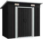 Luxiqo® Tuinschuur – Metalen Tuinhuis – Tuinhuis – Opslagruimte Buiten – Met Schuifdeuren – Staal – 190 x 124 x 181 cm