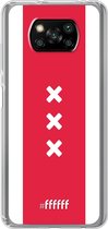 6F hoesje - geschikt voor Xiaomi Poco X3 Pro -  Transparant TPU Case - AFC Ajax Amsterdam1 #ffffff