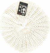 baret France dames wol zilver/wit one-size