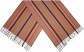 sjaal Gestreept dames 180 x 65 cm polyester/viscose oranje