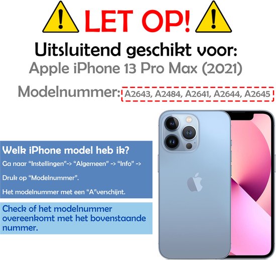 Hoesje - Met Screenprotector - Geschikt voor Apple iPhone 13 Pro Max - Luxe Pasjeshouder - Bookcase Portemonee - Flip Case - Kunstleer Book Case - Flipcase - Book Cover - Walletcase - Portemonneehoes - Telefoonhoesjes - Wit