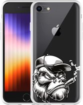 iPhone SE 2022 Hoesje Gorilla Head - Designed by Cazy