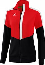 trainingsjack Squad dames polyester rood/zwart maat 34