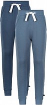 joggingsbroek jongens katoen blauw 2 stuks mt 110