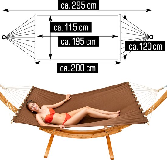 YITAHOME Hangstoel met frame, 105x93x160 cm, stabiel stalen frame, hangmatstandaard met hangschommel, max. belasting 150 kg, schommelstoel met 2 haken en stoffen tas