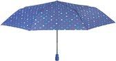 paraplu mini Stippen 99 cm polyester blauw