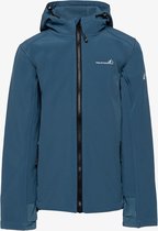Mountain Peak kinder softshell jas - Blauw - Maat 140 - Winddicht - Ademend materiaal