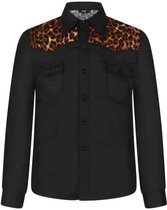 Banned Overhemd -2XL- Leopard Zwart